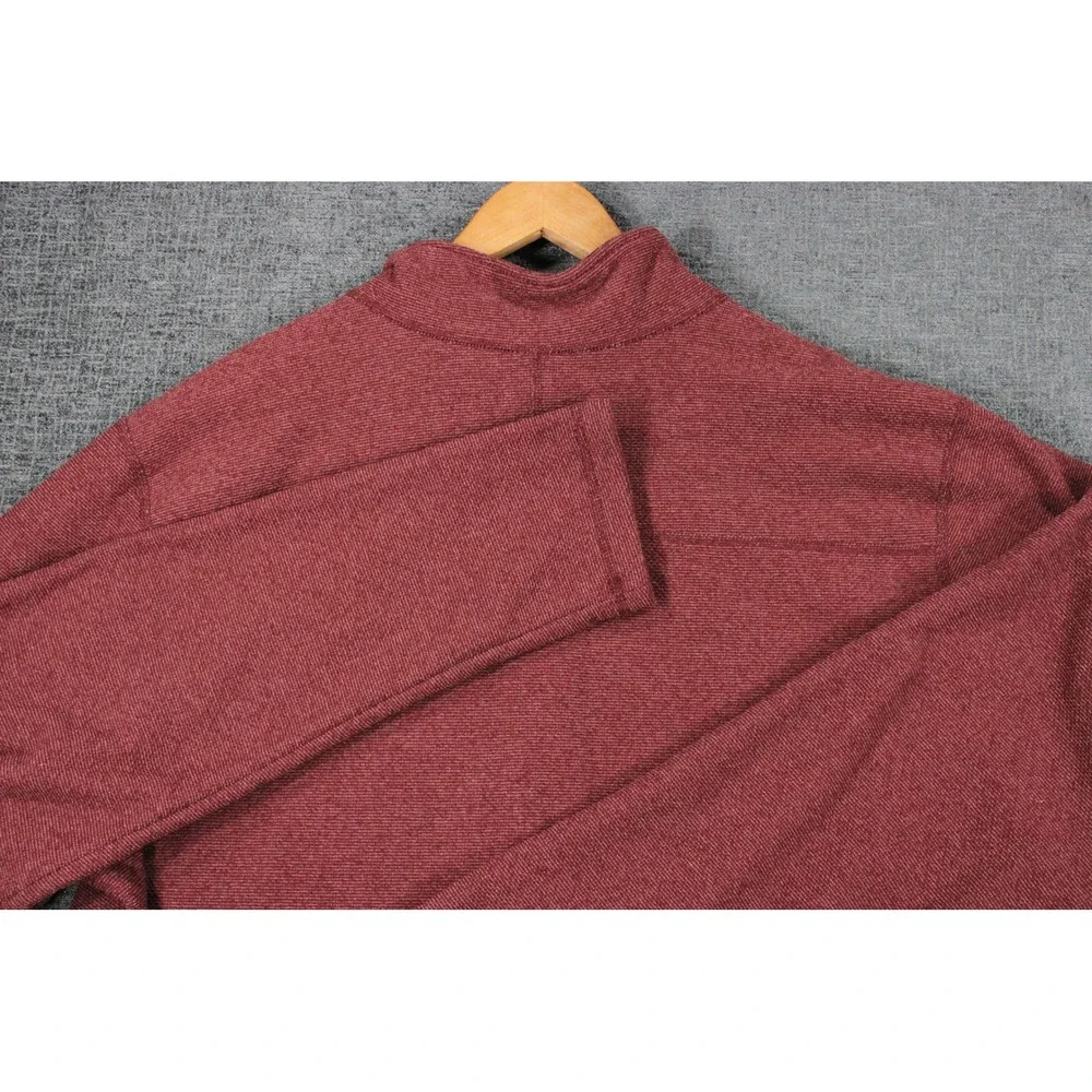 The North Face Mens XXL 1/4 Zip Fleece Pullover Burgundy Red Heathered 0841